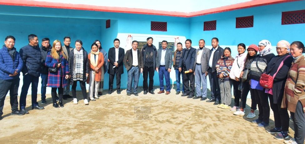 Marketing shed cum vegetable godown, constructed under DRDA inaugurated at marketing complex, Zunheboto town on February 23. (DIPR Photo) 